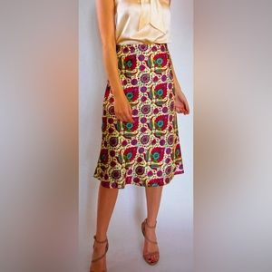 TRISHA PATERSON COLLECTION Pink Indigo Skirt NWT Large